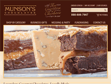 Tablet Screenshot of munsonschocolates.com